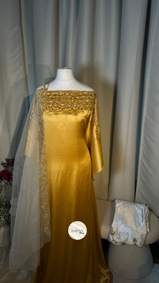 Luxury Embroidered Bridesmaids Sets | Gold & White | Bundle of 2
