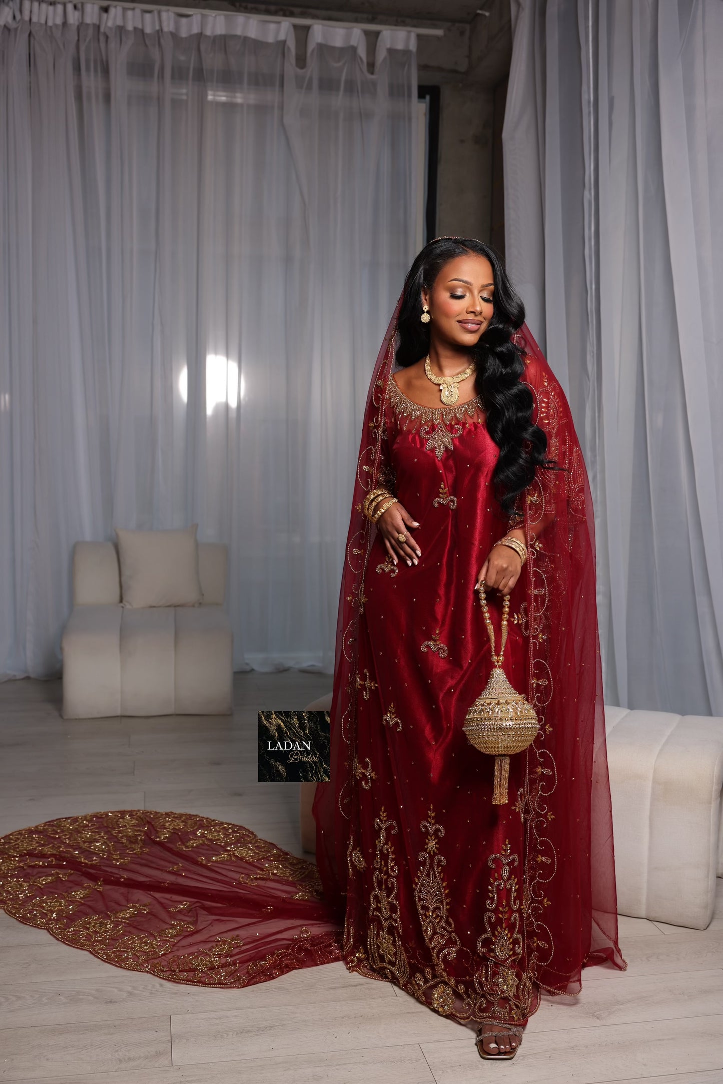 Jamila Bridal Dirac - Maroon