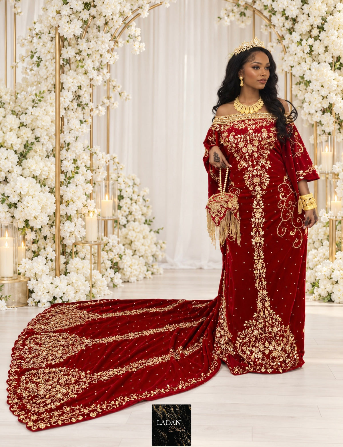 Jawahir Bridal Dirac - Red