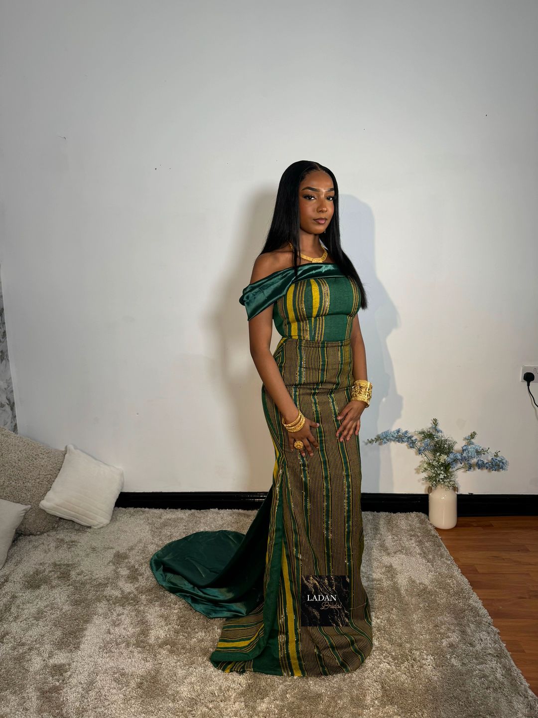 Hido iyo Dhaqan Bridal Dress | Emerald Green | In Stock