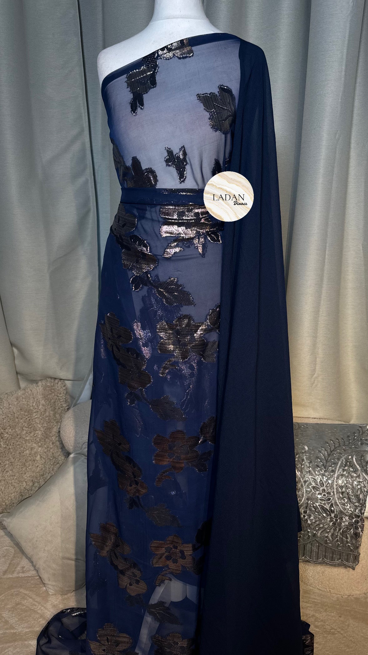 Faransawi Dirac Collection| Navy Blue & Silver
