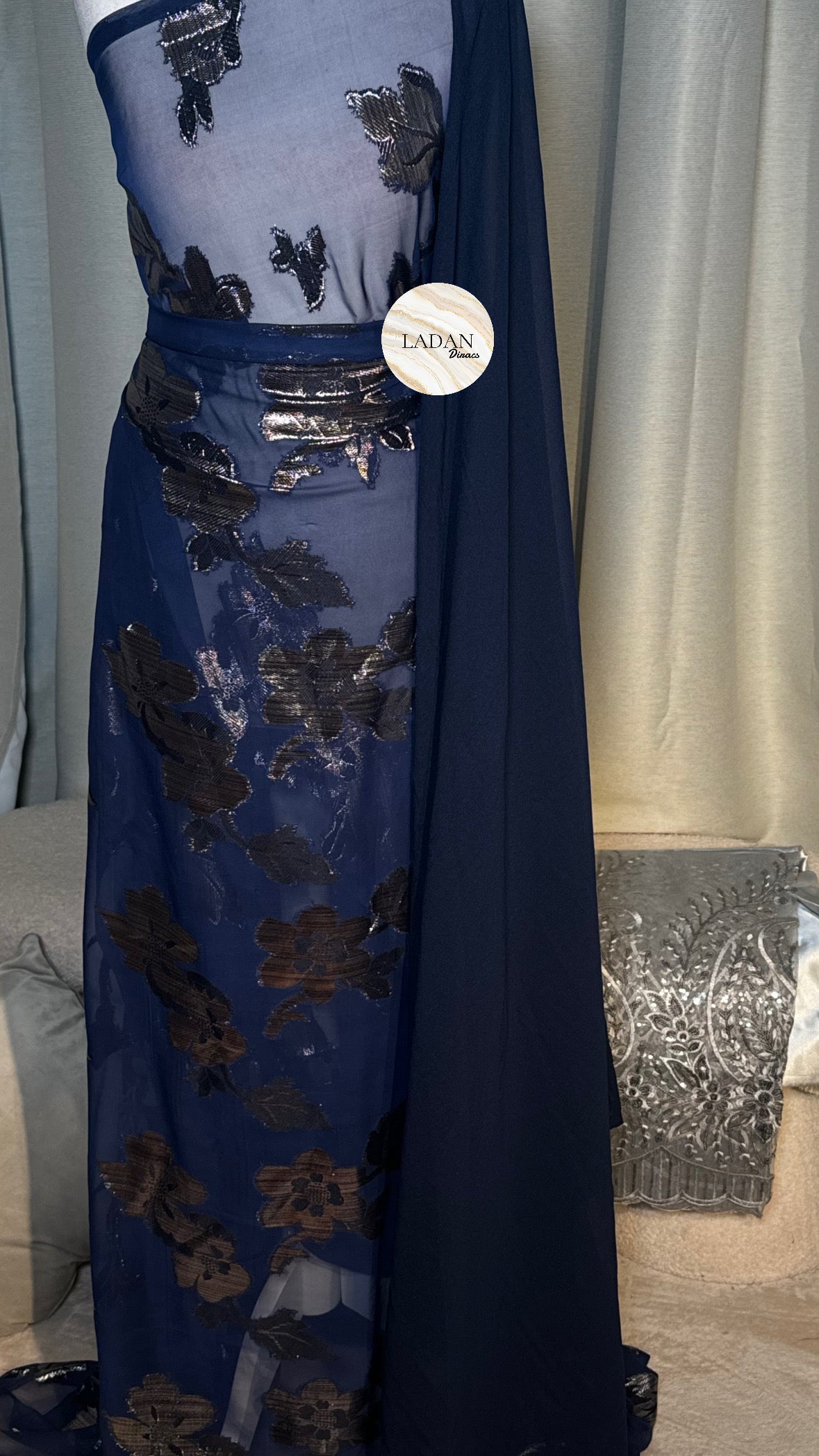 Faransawi Dirac Collection| Navy Blue & Silver