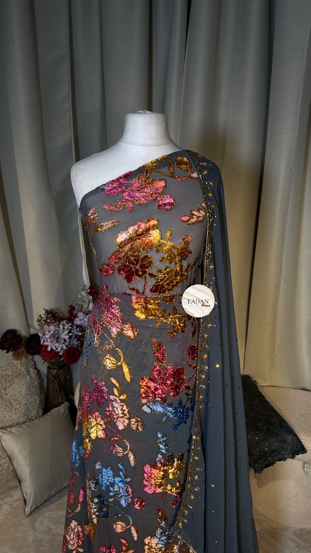 Prestige Maqbal Collection | Grey Multicoloured Dirac Set