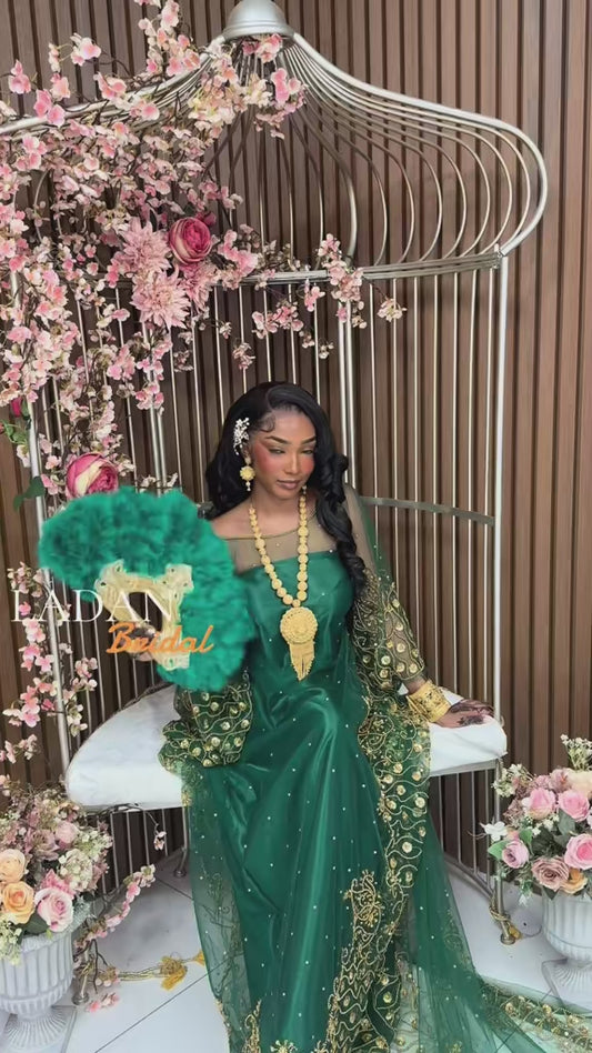 Malab Bridal Dirac - Emerald Green